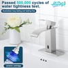 Herogo Touchless Bathroom Sink Faucet, Automatic Sensor Brushed Nickel Waterfall
