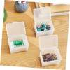 TEHAUX 2Pcs Small Plastic Card Storage Boxes Stackable Desktop Organizers
