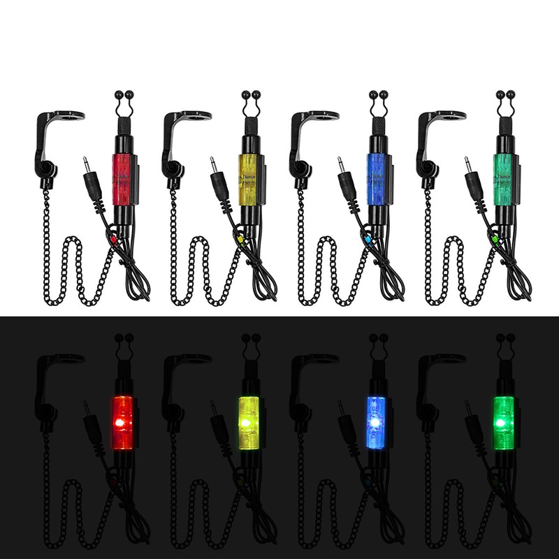 4pcs LED Indicators Fishing Illuminated Swingers Bite Alarm Indicator Lights
