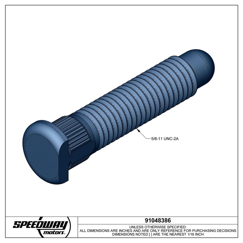 Wheel Stud for Grand National Hub, 5/8 Coarse Thread
