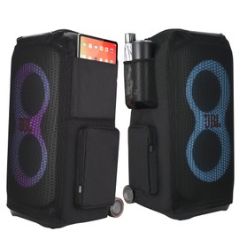 Hzycwgone Case Deluxe Protective Speaker Cover Bag Cargo Sleeve for JBL PartyBox Stage 320 Portable Party Speaker(Black)