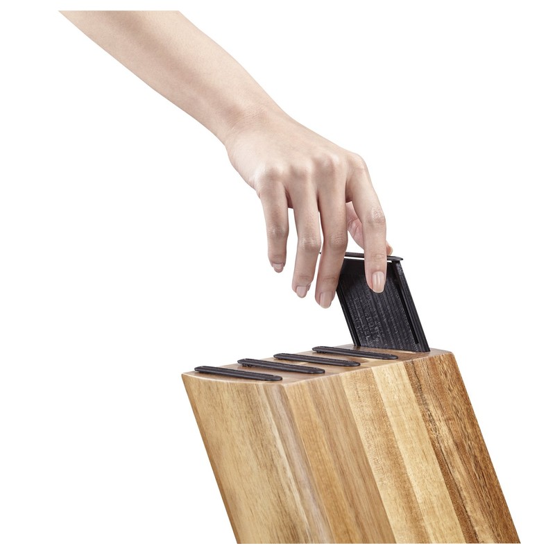 ZYLISS Control Wooden Knife Block - Kitchen Cutlery Storage -