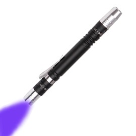 POCKETMAN UV LED Torch, 2 in 1 Portable Black Light Torch, Flash Light with White Light and UV Light Combo, Black Light Pet Urine Detector for Dogs, Cats, Bed Bugs, Scorpions (Pack of 1)
