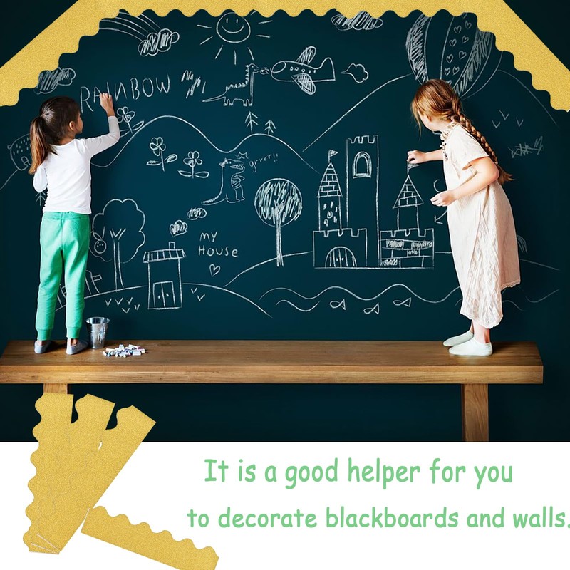 MOODKEY Glitter Border Trim Border (Gold)