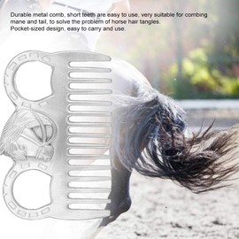 Horse Grooming Brushes, Horse Brush, Horse Hair Brush, Mane And Tail Brush, Portable Horse Mane and Tail Comb, Metal Polishing Horse Comb for Horse Grooming Comb With Metal Tail