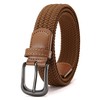CHAOREN Woven Boys Belt, 1.25" Elastic Braided Kids Belt, Casual