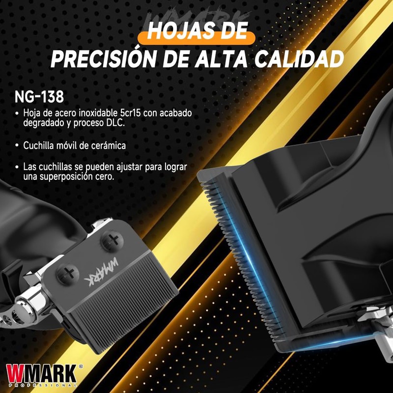 WMARK Máquina Para Cortar Cabello Profesional, Kit de Cortadoras Inalámbricas