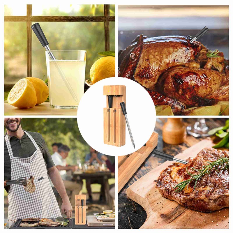 Barbecue Thermometer IPX7 Water Resistant Phone APP Smart Wireless Bluetooth