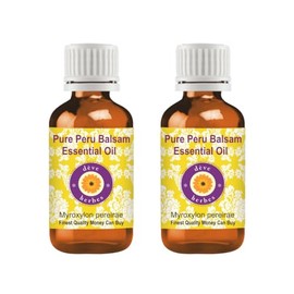 dève herbes Peru Balsam Essential Oil (Myroxylon pereirae) Pure | Viscous Texture | Rich Aroma | Unisex | All Skin Types | for External Use Only | Natural Extract | Steam Distilled 15ml X 2 (1 oz)