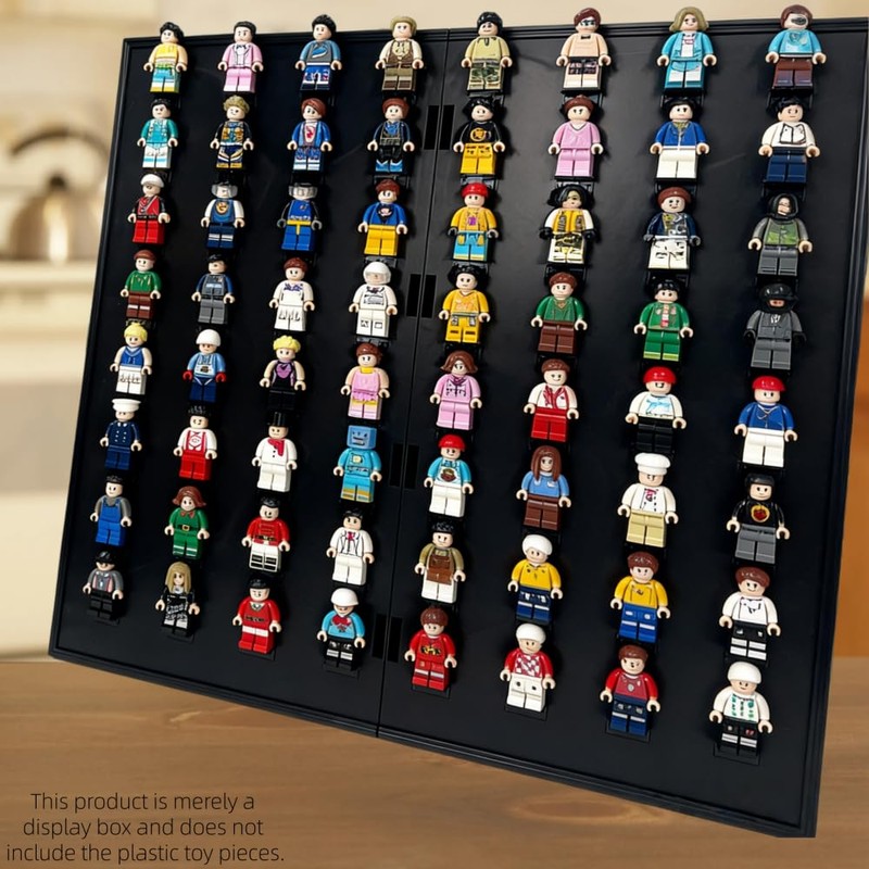 Minifigure Display Board,64 Slots Minifigure Display Shelves