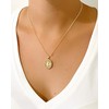 LESLIE BOULES Guadalupe Rhinestone Pendant Necklace for Women 18K Gold