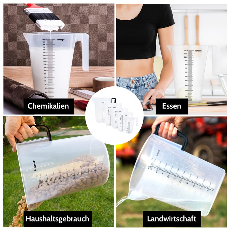 KONZEPT Measuring Jug, 1 Litre, Various Sizes to Choose From,