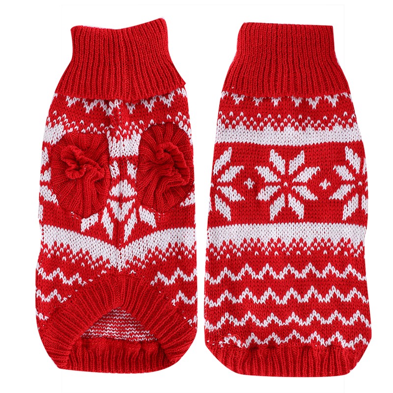 Lovely Snowflake Pet Clothing Winter Christmas Sweater Warm Clothes for
