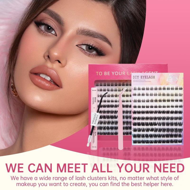Manga Lash Clusters Kit 8-16mm Thick Volume Lashes Clusters DIY