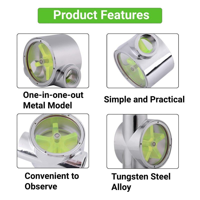 Water Flow Indicator G1/4 Inch Standard Tungsten Alloy Cooling Flow