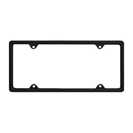 CLA Plain Slim Metal License Plate Frame - Black