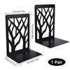 Pinsheng 1 Pair Bookends Metal Bookend Black Book Holder for