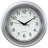 Kiera Grace Wall Clock, 10 Inch, Aster Silver Modern Classic