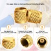 ZOWZEA 10 Pcs 1/4" Flare Caps, Solid Brass Valve Caps
