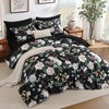 Anibedding 7Pieces Floral Queen Size Comforter Set, Garden Plant Flower