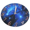 30cm Glass Blue Wall Clock for Living Room Decor Silent