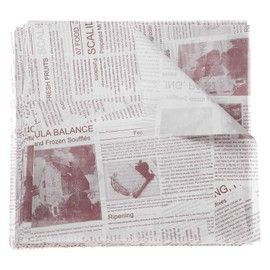 sourcing map 200pcs Wax Paper Sheets Square Sheets 10" x 10" Old Newspaper Style Food Wrapping Paper for Sandwich Baking Paper Liners Picnic Basket Bread Hamburger Wrap Kitchen, White