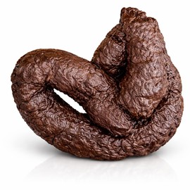 Fake Dog Poop | Realistic Human Poo Prank | Fake Cat Poop | Novelty Dog Doo Poo | Animal Poop Joke | Turd Gag Gift | Chunky Rubber Poop Joke Trick | Funny Office Prank | Brown | Rubber | 4"