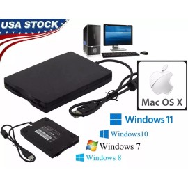 SABRENT NEW  USB 2.0 External Floppy Disk Drive 3.5" 1.44MB Windows PC Mac OS