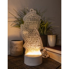 RBN LED Multi Color Guardian Angel Wings Girl Stand Laser Cutout Baptism Centerpiece First Communion Quinceañera Children Kids Party Favors Home Decor Christening Centerpiece Girl - 6PCS