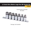 Titan 16157 Metric Large Hex Bit Socket Set, 7 Piece