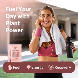 NUTRAPULSE Organic Vegan Protein Powder Sample Pack - Plant-Based Protein, Gluten-Free, Non GMO, 20g Protein Per Serving, Great for Smoothies & Shakes (Vanilla Chai, Pack of 16)
