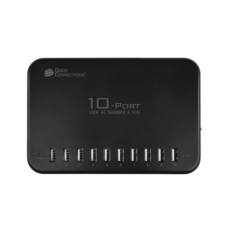 Good Connections USB Desktop Fast Charging Station 120W - 10-Port