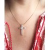 SIFRIMANIA 18k Gold Plated Big Cross Pendant Necklace Religious Jewelry