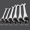 SEIWEI Ratchet Open End Flare Nut Wrench Double Open End