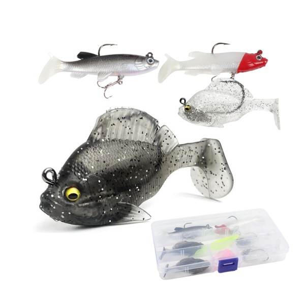 Generic Fishing Soft Plastic Bait Set Box Soft Plastic Bait