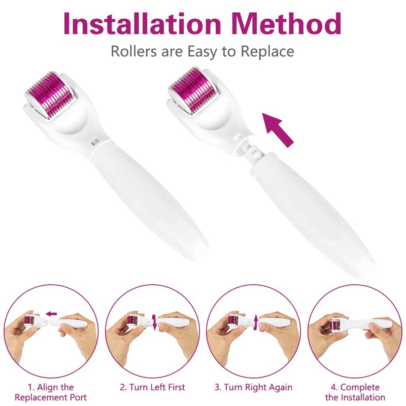 LOPHE Derma Roller, 6-in-1 Microneedling Derma Roller for Body and