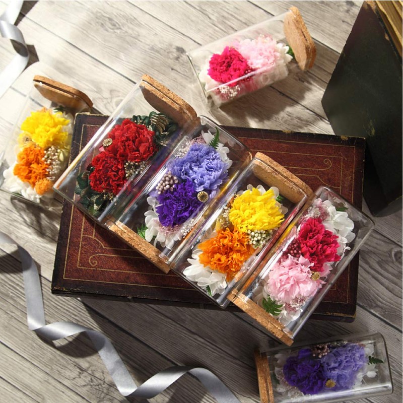 Tea Sight Preserved Flower Bottle Flower Gift Soleil Mother's Day