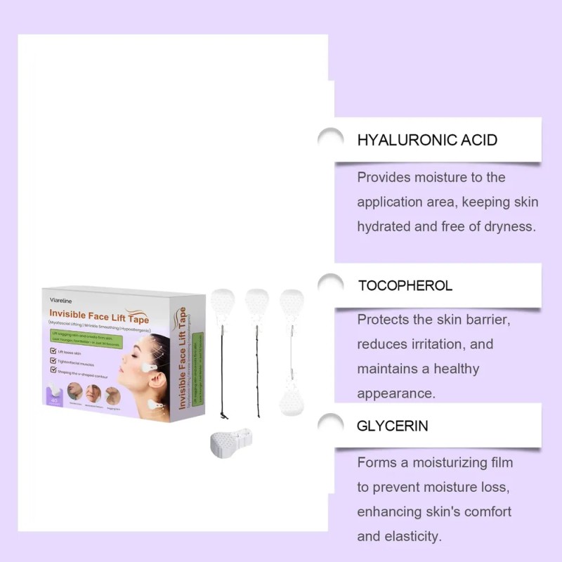 Cinta Estirable Facial Invisible Reafirmante Contorno Rostro