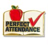 SHOP AWARDS AND GIFTS Perfect Attendance Enamel Lapel Pins for