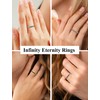 Vesitim Twisted Stackable Rings 925 Sterling Silver Infinity Eternity Ring