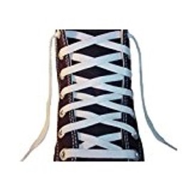 St. Louis Braid Co. Flat Shoelaces 3/8" Wide Tubular Braided - White 54 Inch