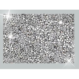 Silver Placemats Silver Heat Resistant Mat Square Placemats Silver Trivets Rhinestone Decor Place Mat Crushed Diamond Decor Bling Sparkly Mat Set of 1