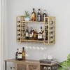 ZAOBAS Wall Mounted Wine Rack, Hanging Floating Bar Liquor Shelves