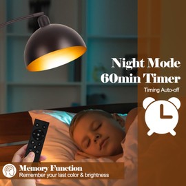 Bronze Arch Floor Lamps for Living Room Dimmable - Upgraded 9W LED Arc Lamp with 4 Color Temperatures, Remote Control Rustic Arched Floor Lamp, Reading Standing Lamp for Bedroom (Bulb Included) Brown