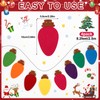 4Pcs Felt Christmas Light Bulbs Garland Colorful Holiday Banner Decor