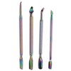 4pcs Stainless Steel Nail Cuticle Pusher Cuticle Trimmer Remover Set