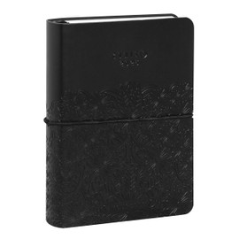 Comix U Yourself – Tageskalender Mini 2024-2025, Tagebuch 16 Monate, mit weichem Einband, Gummiband und 448 Seiten, ideal für Schule und Universität, 11 x 15,3 cm, Schwarz