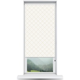 ShadePix Blackout Roller Window Shade Custom 15 x 36 Peaks Modern White Beige by WindowPix
