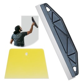 2 Pieces Stainless Steel Paint Guards, Cutting in Scrapers for Painting, Portable Black Paint Trim Guard, Multi-Purpose Straight Edge Tool, Wallpaper Paint Smearing Scraper for Smearing Repairing