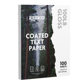 Double-Sided 100lb Gloss Text Digital C2S Paper – Perfect for Color Laser Printing, Design Proposals, Flyers, Brochures | 8.5 x 11 | 100lb Gloss Text | Glossy Coated | 100 Sheets